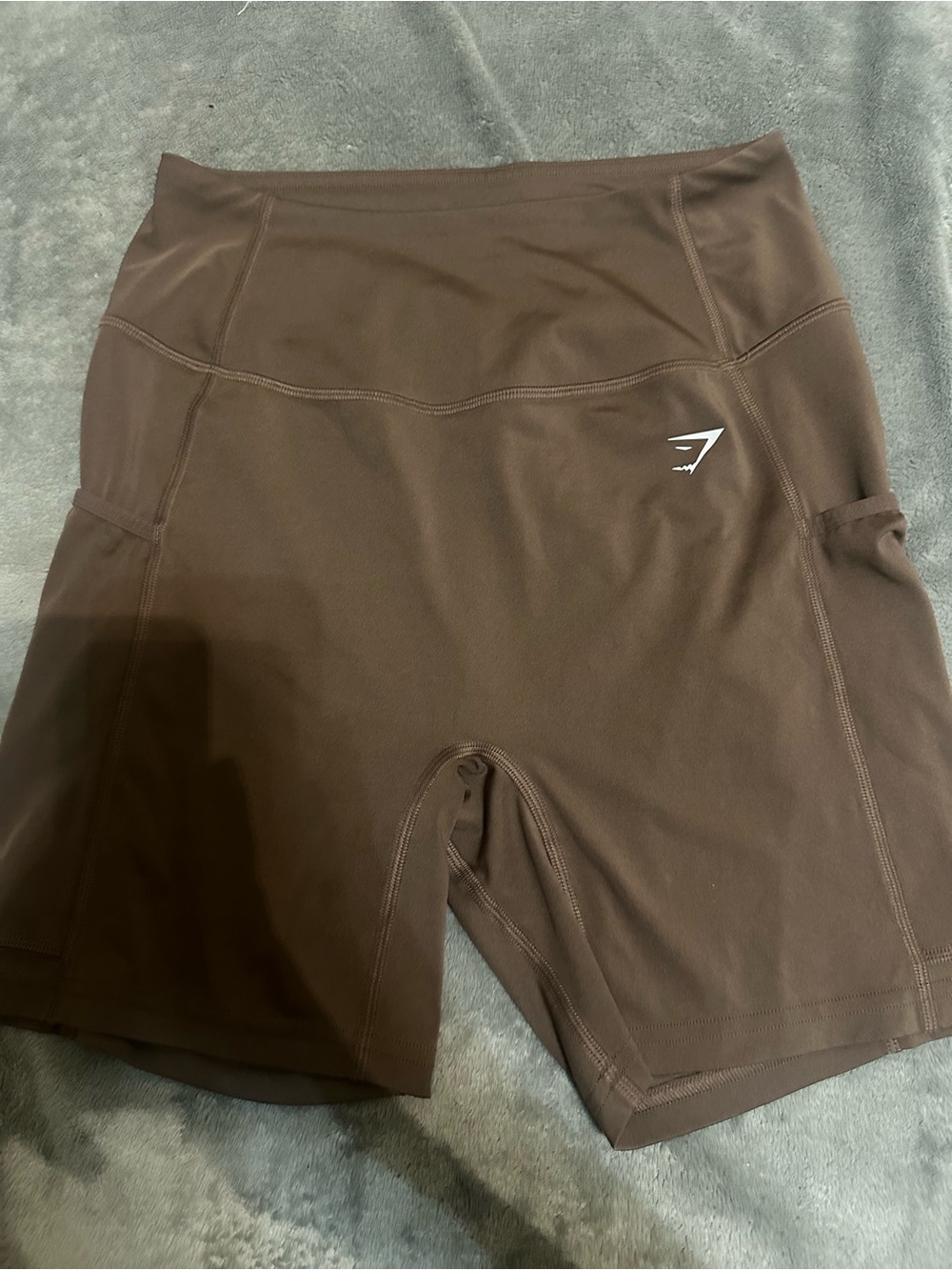 Gymshark High-Rise Chocolate Women's Athletic Bike Shorts